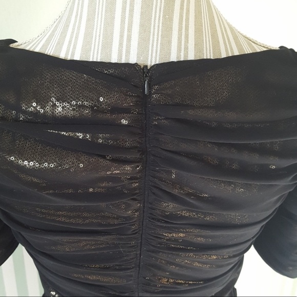 Tadashi Shoji Sequin & Silk Mesh Sheath Dress - Picture 8 of 8